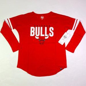 NWT Chicago Bulls Womens Court Side Tee Red Sz XS